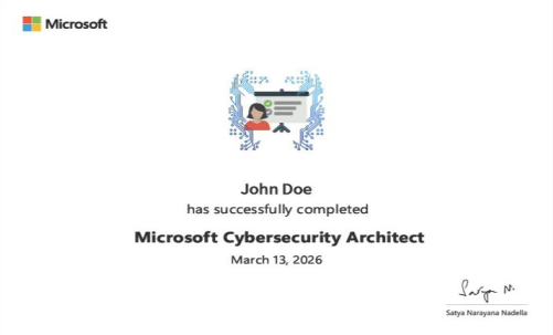 Course completion certificate